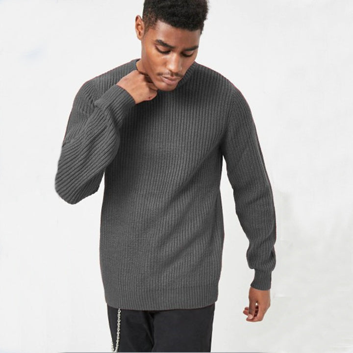 Chunky knit sweater for men with a textured rib design and a relaxed fit Lune London