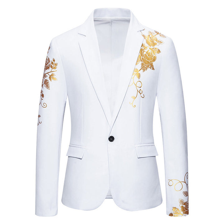 Veste élégante pour hommes avec design floral doré Lune London