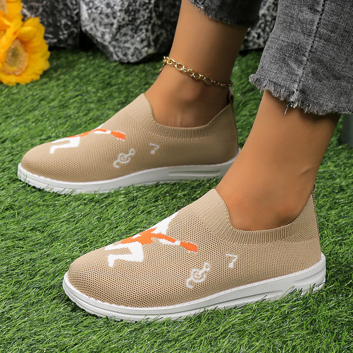 Breathable Slip-On Sneakers for Women with Elastic Upper Lune London
