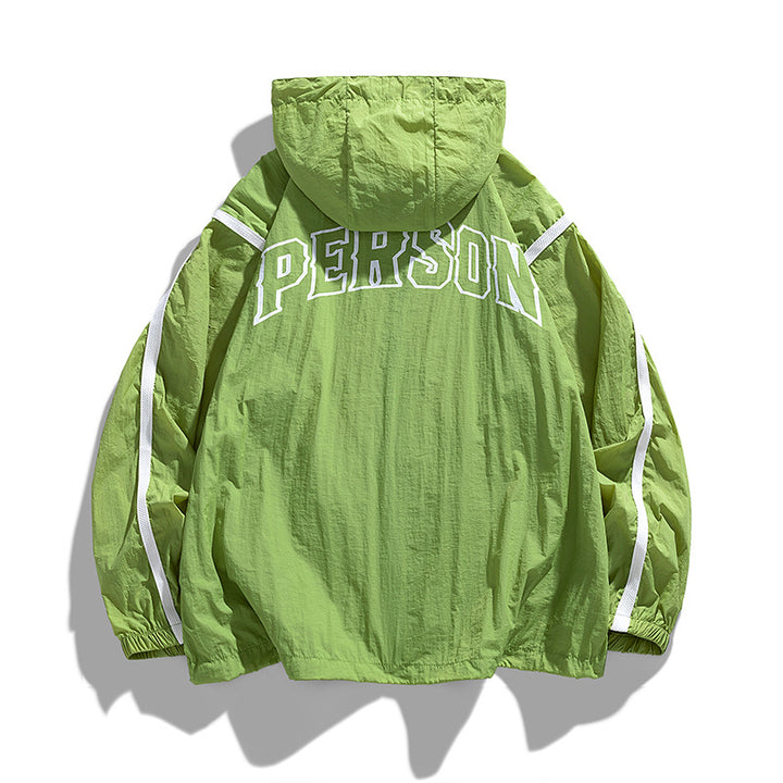 Casual windbreaker jacket for men with adjustable hood Lune London