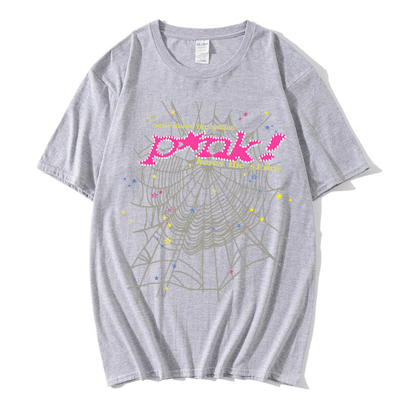 Women's casual T-shirt with creative spider web design Chic & Stil
