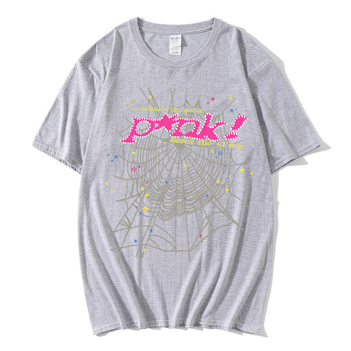 Women's casual T-shirt with creative spider web design Chic & Stil
