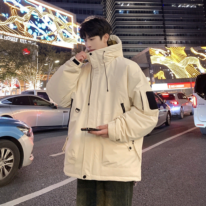 Functional winter jacket for men with insulating padding and adjustable hood Lune London