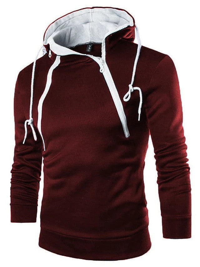Modern men's hoodie with practical zipper Lune London