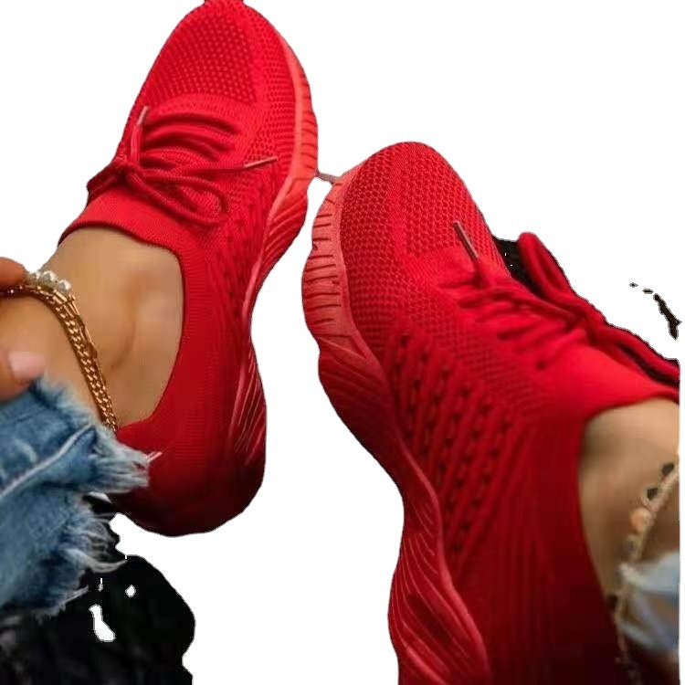 Breathable running sneakers for women with flexible knit upper Lune London