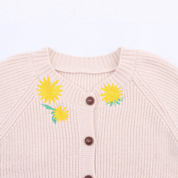 Knit sweater for women with floral embroidery Lune London