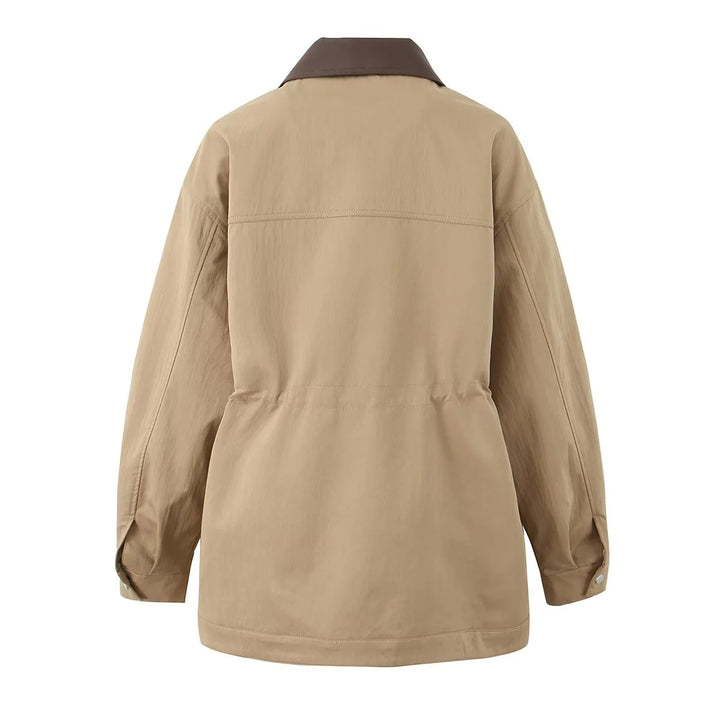 Windbreaker jacket for women with comfortable size adjustment and extra large pockets Lune London