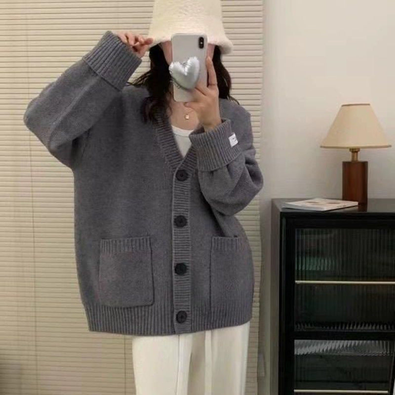 Cardigan Décontracté Surdimensionné pour Femmes avec Grandes Poches et Détails de Boutons Chic & Stil