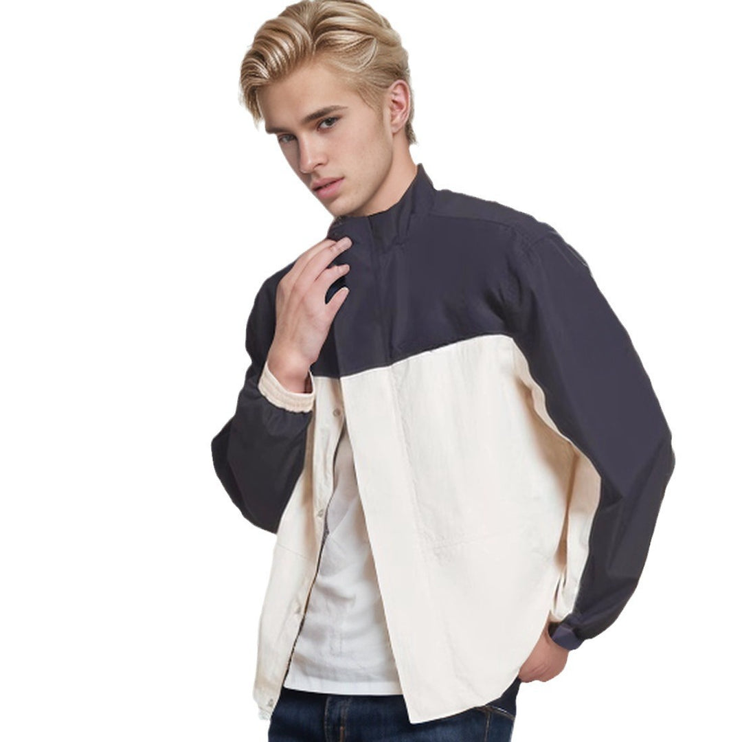 Functional transitional jacket for men with high collar Lune London