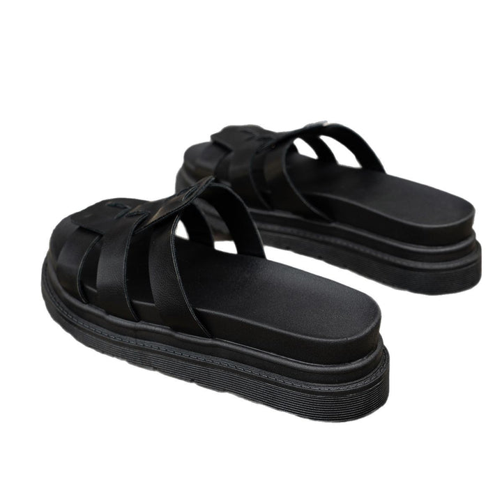 Comfortable slippers for ladies with trendy strap design Lune London