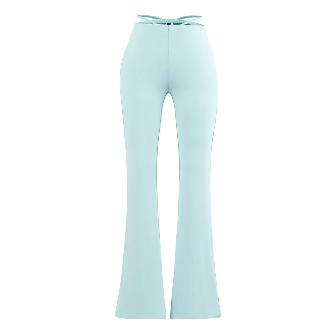 Elegant flared pants for women with a high waist and practical side pockets Lune London