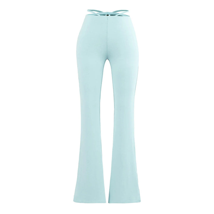 Elegant flared pants for women with a high waist and practical side pockets Lune London