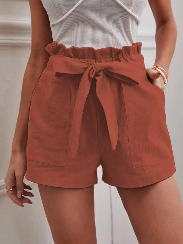 Tailored Shorts for Women with Tie and Practical Pockets Lune London