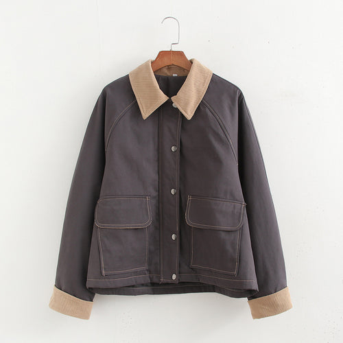 Leisure jacket for women with contrasting collar and practical pockets Lune London