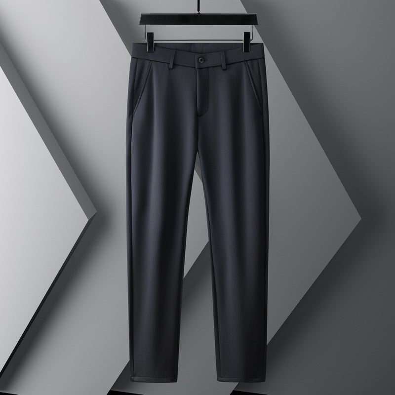 Modern chinos for men with elastic waistband and side pockets Lune London