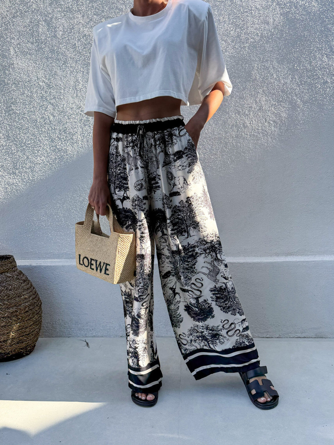 Lune London printed loose pajama pants for women