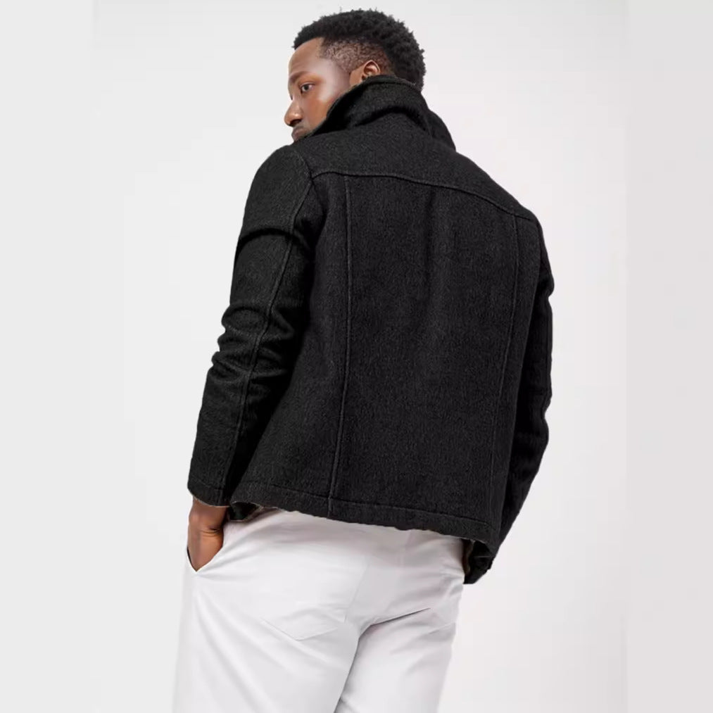 Stylish denim jacket for men with pretty button details Lune London