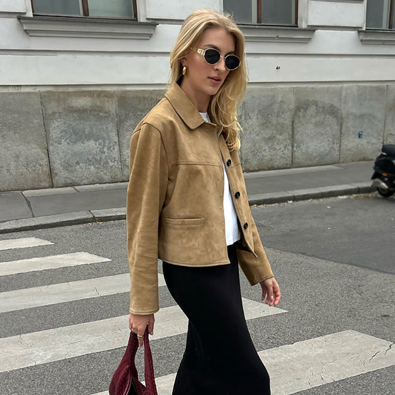 Urban style faux leather jacket for women with a modern cut Lune London