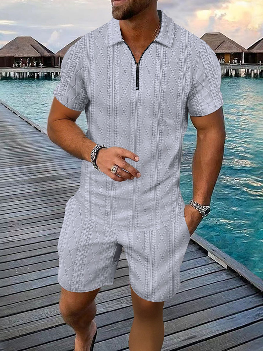 Lune London structured zip casual tracksuit for men