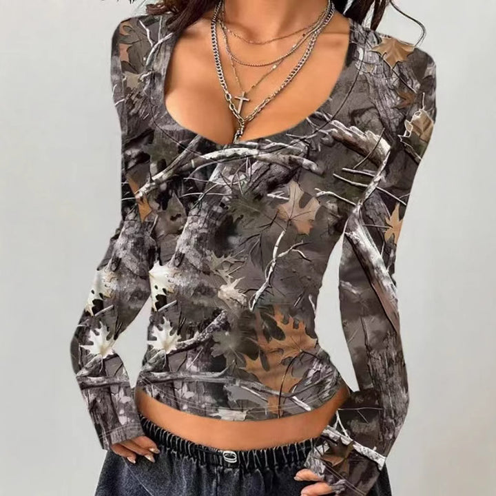Lune London Long Sleeve Camouflage Shirt for Women