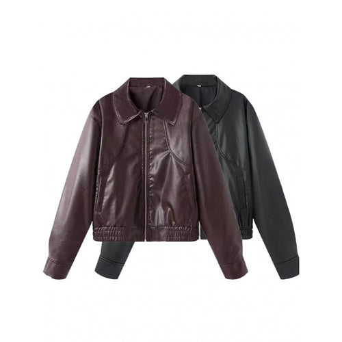 Fashion faux leather jacket for women with refined cut Lune London