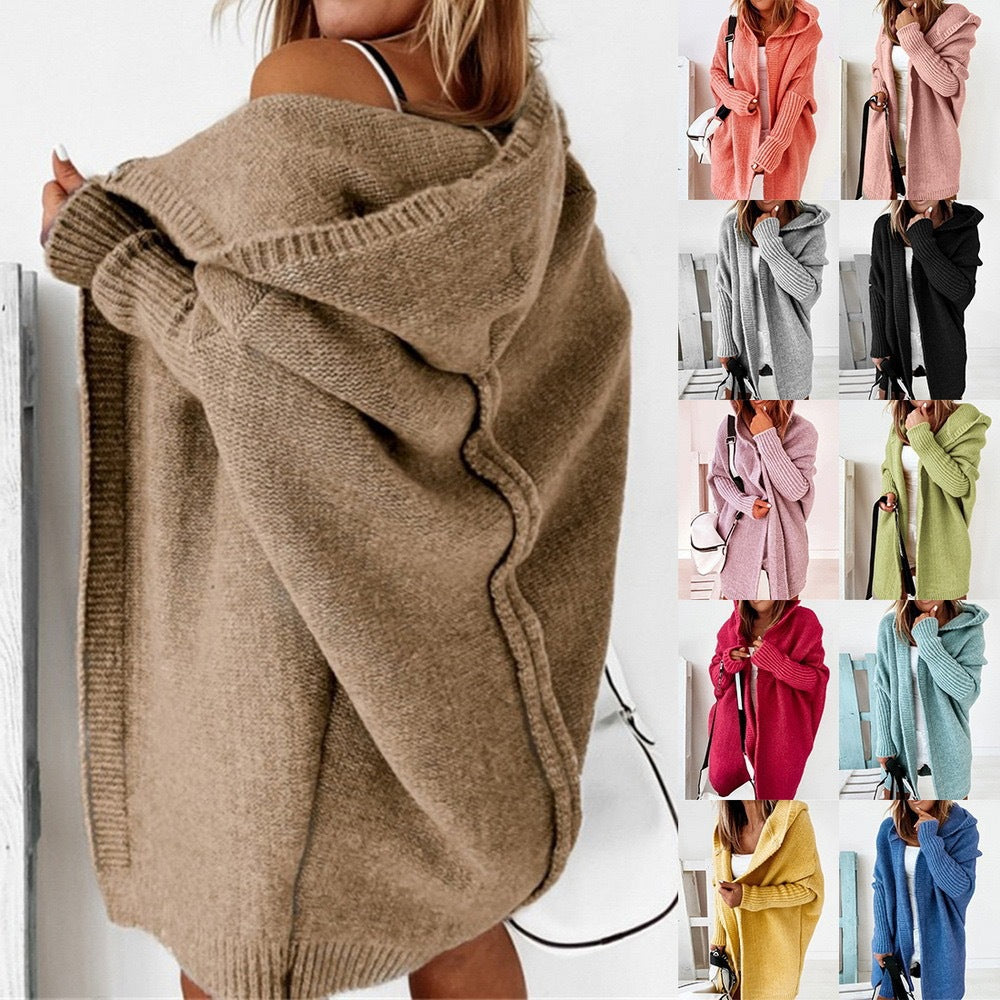 Ladies Casual Knit Sweater with Open Front and Fine Texture Chic and Style