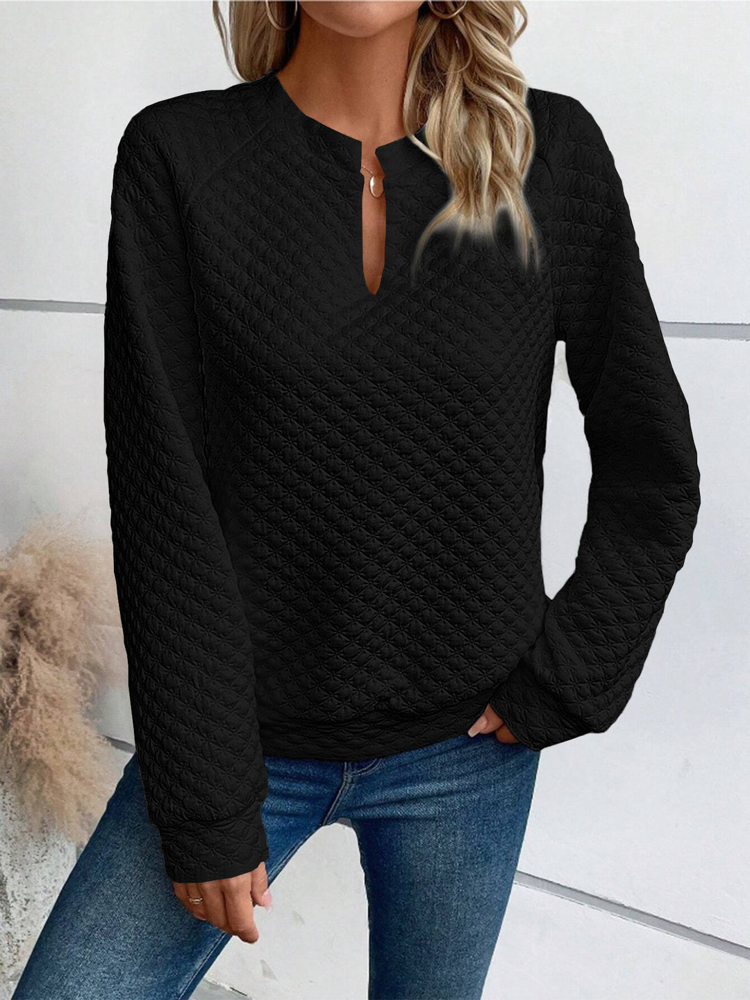 Women's sweatshirt with textured design Lune London