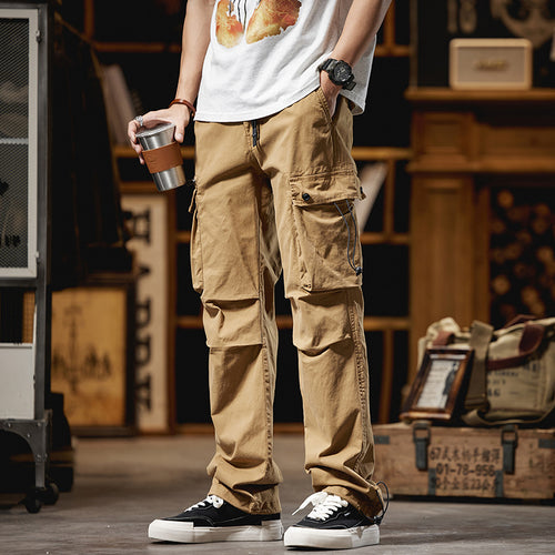 Pantalon style cargo pour hommes avec plusieurs poches Lune London