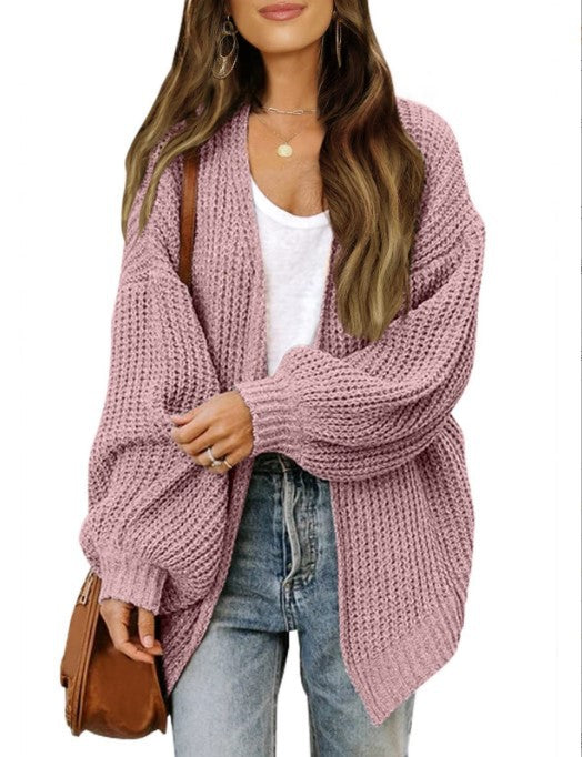 Chunky knit women's jacket with dropped shoulders and relaxed fit Lune London