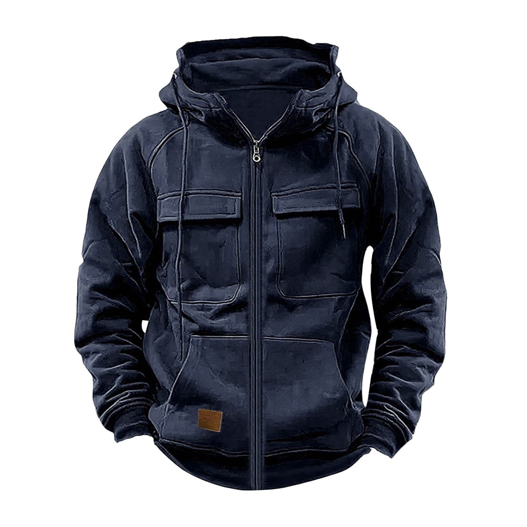 Functional hooded jacket for men with large front pockets Lune London