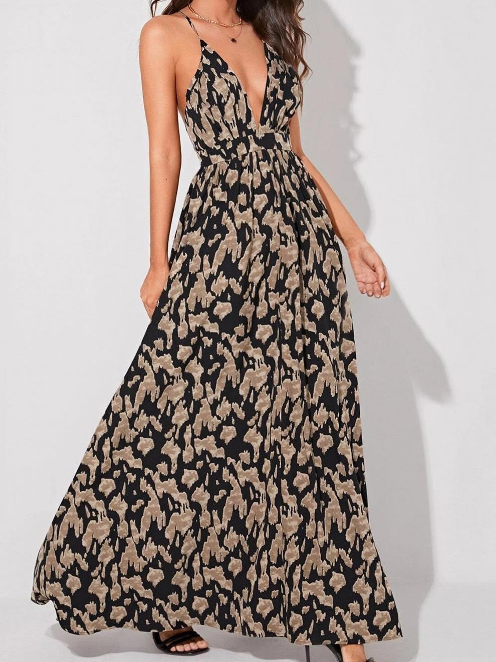 Ladies beautiful chic and stylish maxi dress with ruffles