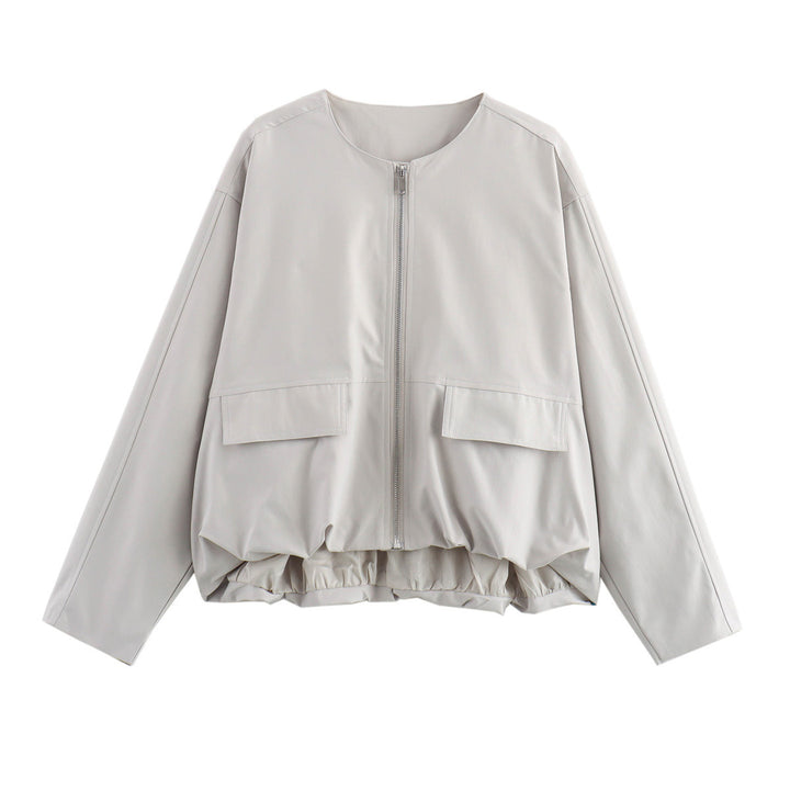 Fashion transition jacket for women with large pockets and elastic waist Lune London