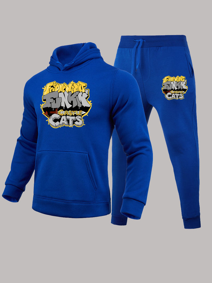 Casual hoodie and jogger pants set for women with creative graphic design Lune London
