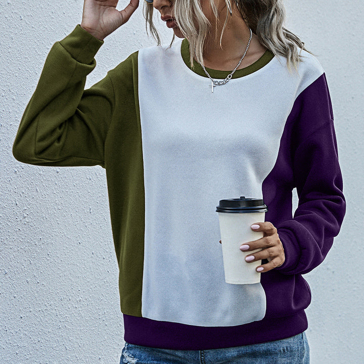 Casual sweatshirt for women with a trendy color block design Lune London