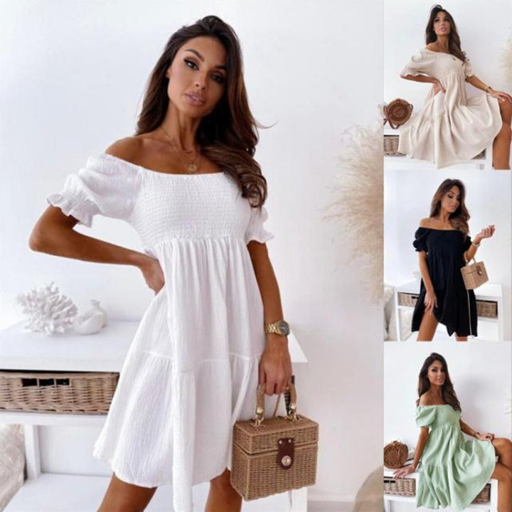 Lune London off-shoulder mini dress with ruffles for women