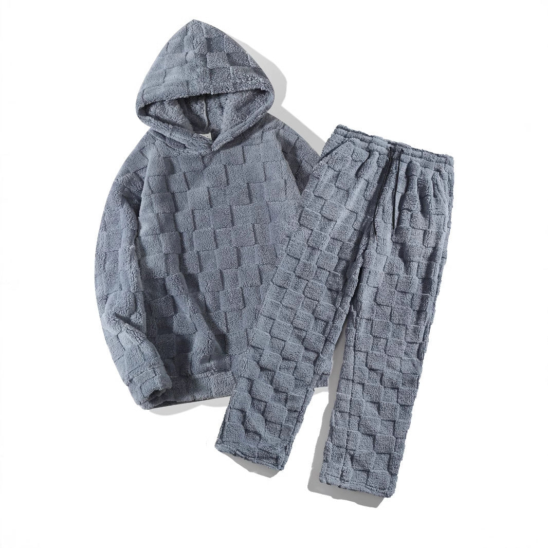 Women's plush sweatshirt set with hood and great wearing comfort Lune London