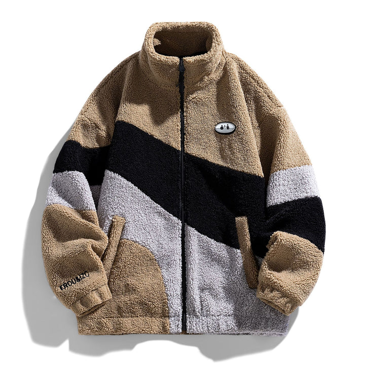 Comfortable fleece jacket for women with high collar Lune London