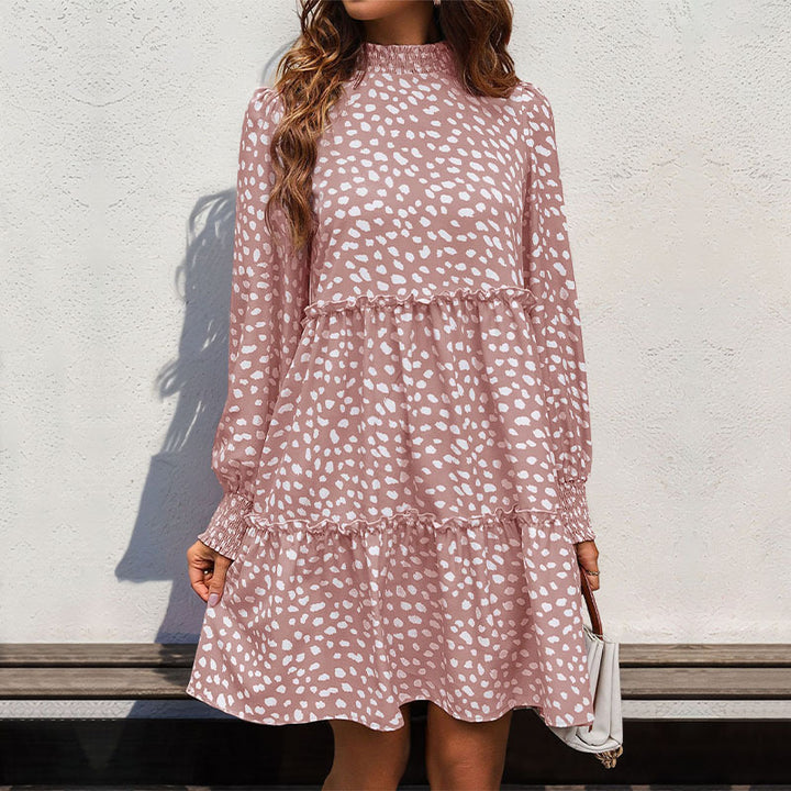Casual mini dress for ladies with ruffles and loose fit Lune London