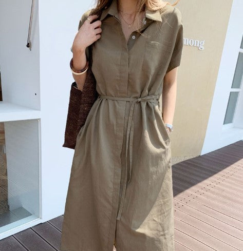 Lune London Elegant Utility Shirt Dress for Ladies
