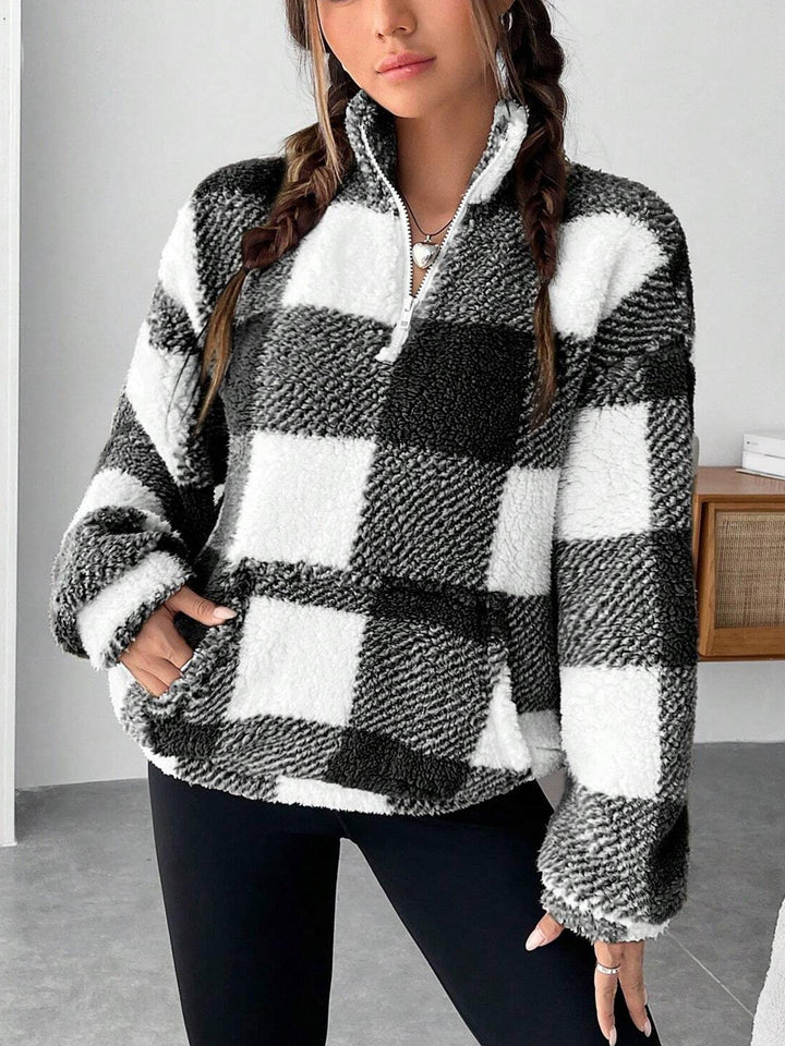 Fleece jacket for women with zipper and pockets Lune London