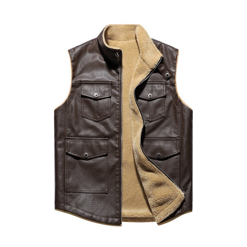 Casual style men's vest with warm inner lining from Lune London