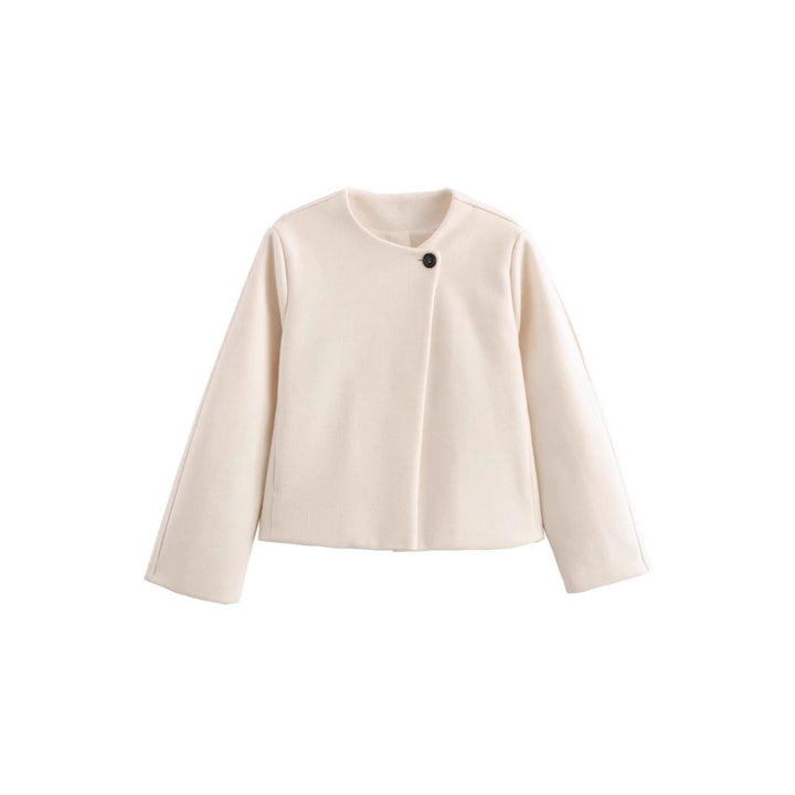 Fashionable short jacket for women with a minimalist design and an elegant button closure Lune London