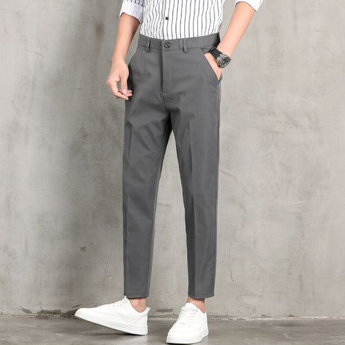 Modern slim fit chino pants for men with practical side pockets Lune London