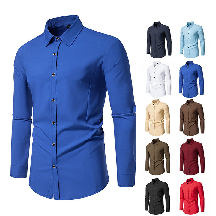 Trendy long sleeve shirt for men with a chic elegant cut Lune London