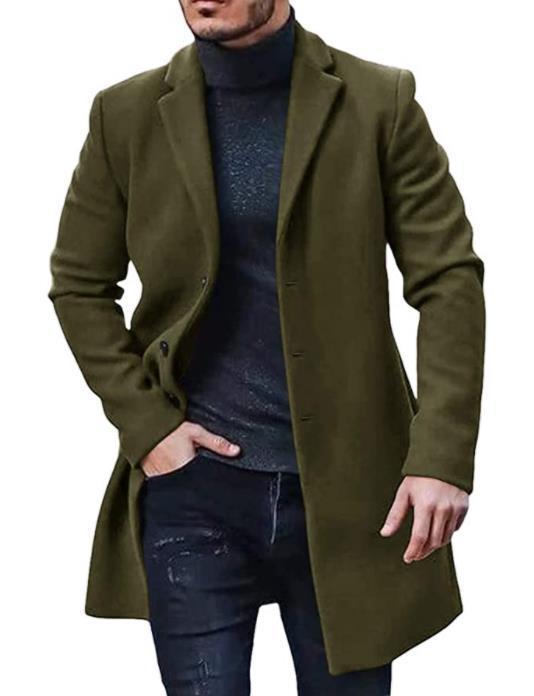 Men's Elegant Wool Coat with Classic Lapel and Modern Cut Lune London