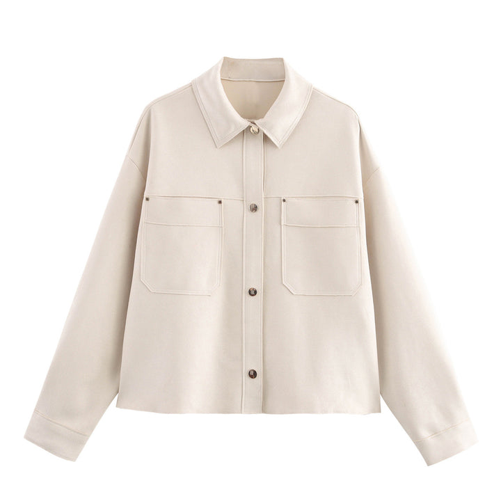 Casual women's jacket with double chest pockets and elegant collar Lune London