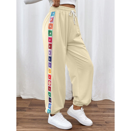 Lune London women's sporty leisure pants with colorful stripes