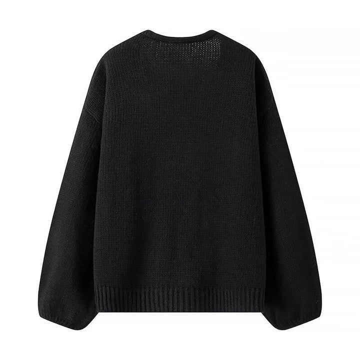 Cardigan en tricot stylé pour femme avec des nœuds glamours sur le bas