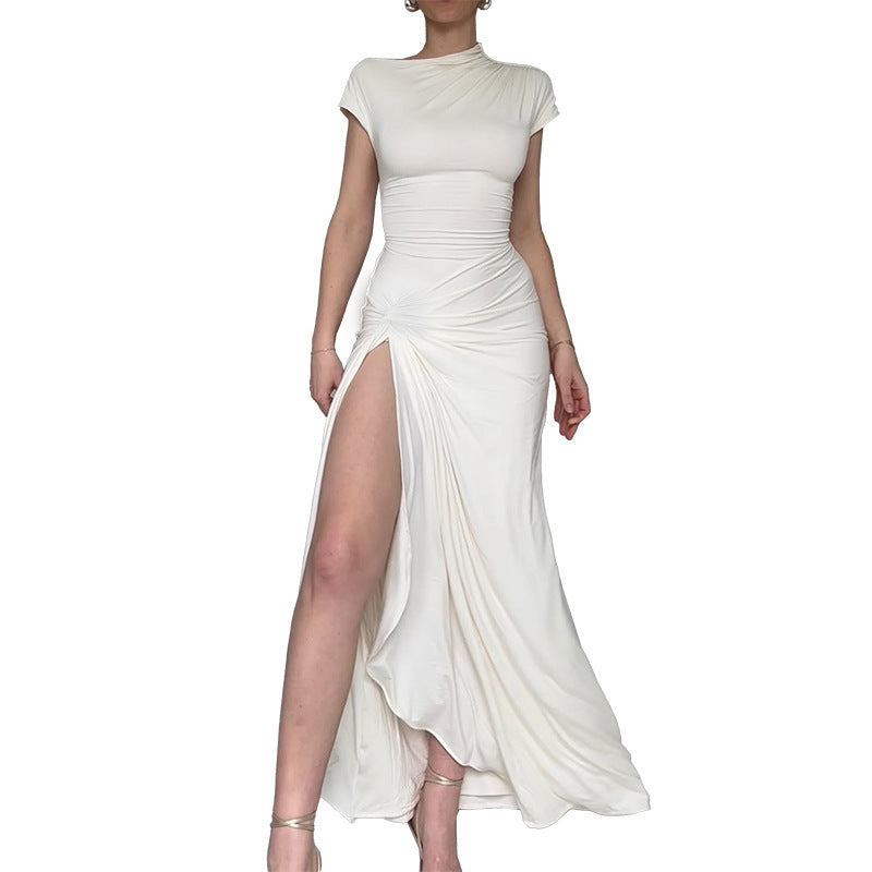 Ladies Elegant Maxi Dress Ruffles Lune London