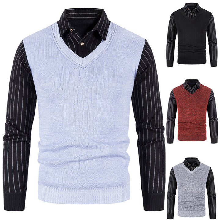 Elegant V-neck sweater for men Lune London